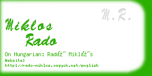 miklos rado business card